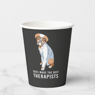 Therapy Dog Psychology Therapist Paper Cups