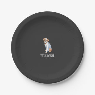Therapy Dog Psychology Therapist Paper Plate