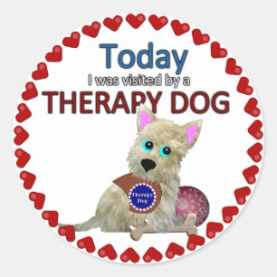 Therapy Dog Souvenir Sticker