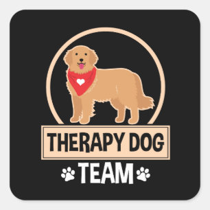 Therapy Dog Team Square Sticker