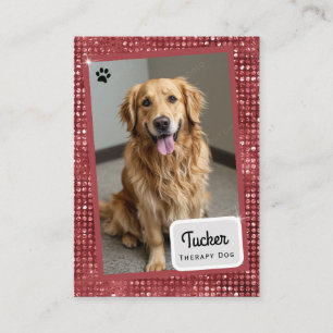 Therapy Dog Trading Card Wine Sparkle