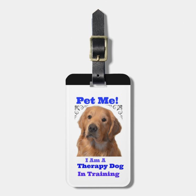 Therapy dog training tag (Front Vertical)
