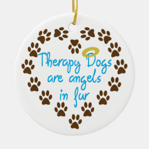 Therapy Dogs Ceramic Ornament