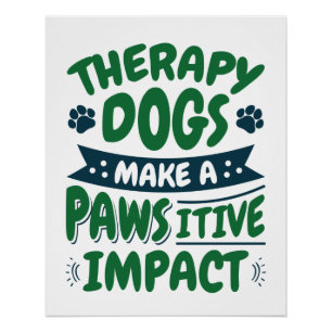Therapy Dogs Make a Pawsitive Impact Paw Print
