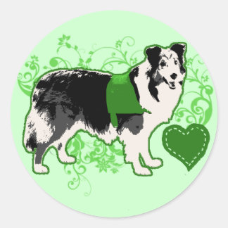 (Therapy) Fleur Green Classic Round Sticker