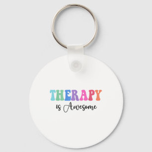 Therapy Is Awesome Self Care Mental Health S Aware Key Ring