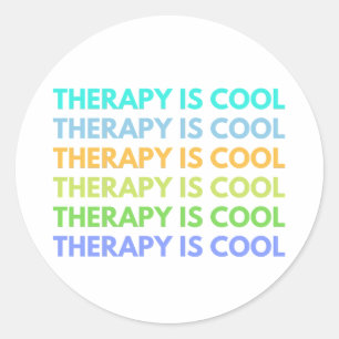 Therapy Is Cool  Classic Round Sticker