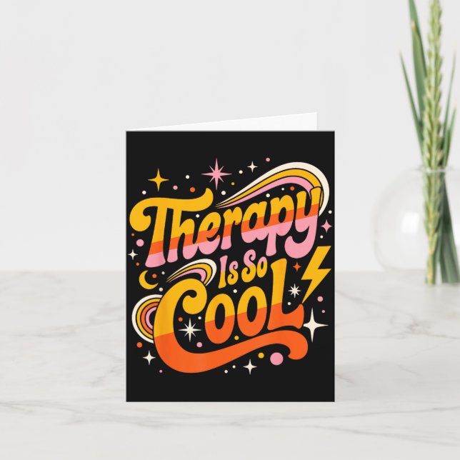 Therapy is Cool Healthy Mindset Positive Mind Card (Front)