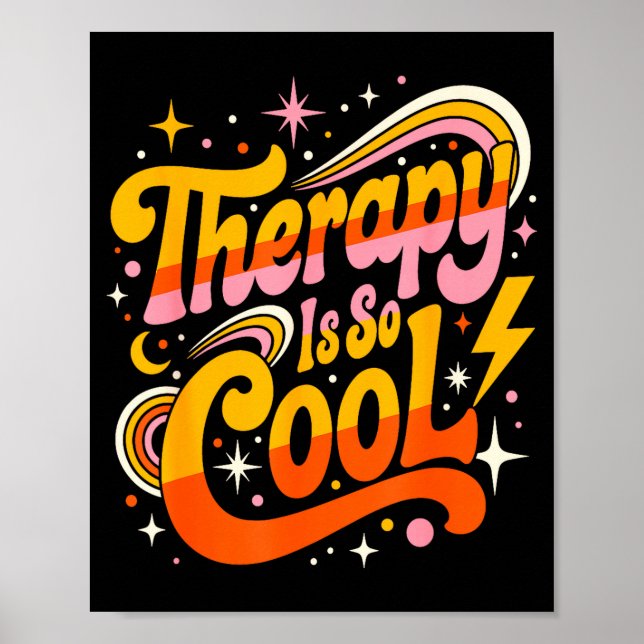 Therapy is cool healthy mindset positive mind poster (Front)
