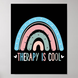 Therapy Is Cool Mental Health Awareness Therapist Poster