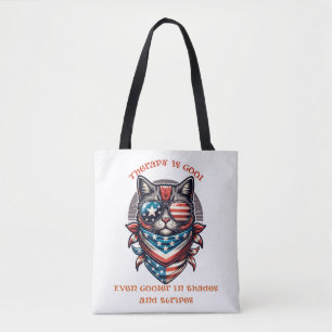Therapy Is Cool T-Shirt – Mental Health Awareness Tote Bag