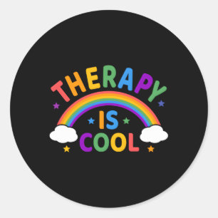 Therapy Is End The Stigma Tal Health Awareness Classic Round Sticker