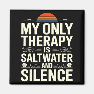 Therapy is r and Silence Beach Summer Casual Wear Magnet