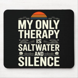 Therapy is r and Silence Beach Summer Casual Wear Mouse Pad