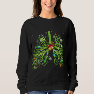 Therapy Lung Christmas Tree Lights Ornament Xmas Sweatshirt