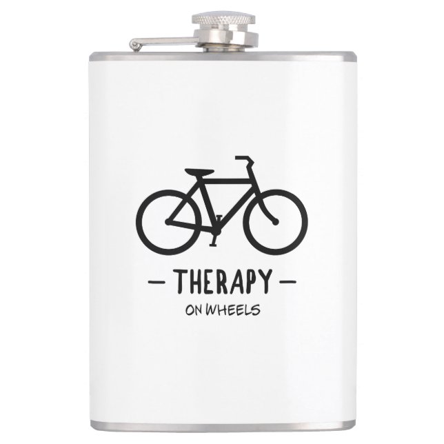 Therapy On Wheels Hip Flask (Front)