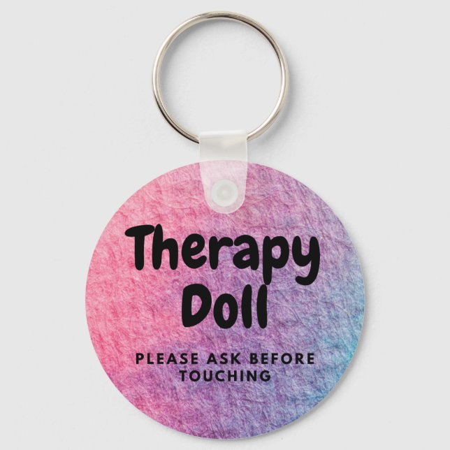 Therapy Reborn Keychain Please Ask Before Touching (Front)