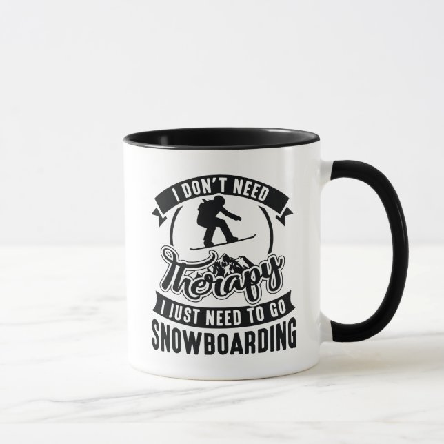 Therapy Snowboarding Mug (Right)