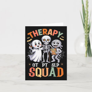 Therapy Squad Retro Ot Pt Team Cute Funny Hallowee Card