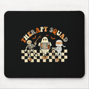 Therapy Squad Slp Ot Pt Ghost Halloween Nurse Cost Mouse Pad