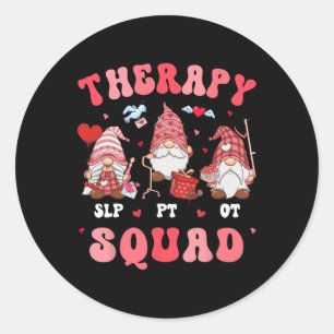 Therapy Squad Valentine Ot Slp Pt Valentine Speech Classic Round Sticker