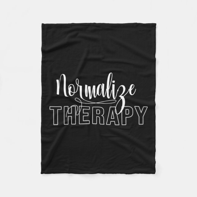 Therapy Statement Support Mental Health Problems  Fleece Blanket (Front)