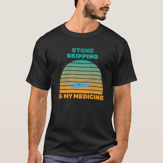 Therapy - Stone Skipping Is My Medicine - Hobby - T-Shirt (Front)