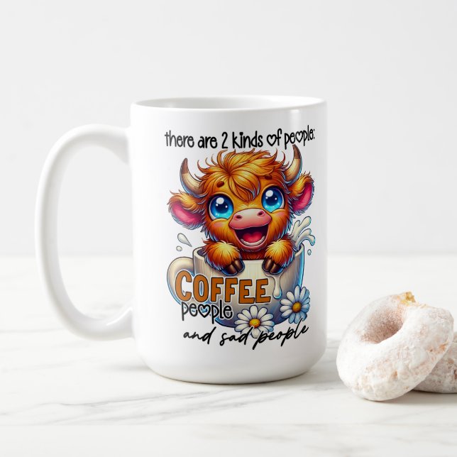 There Are 2 Kinds of People Coffee People and Sad  Coffee Mug (With Donut)