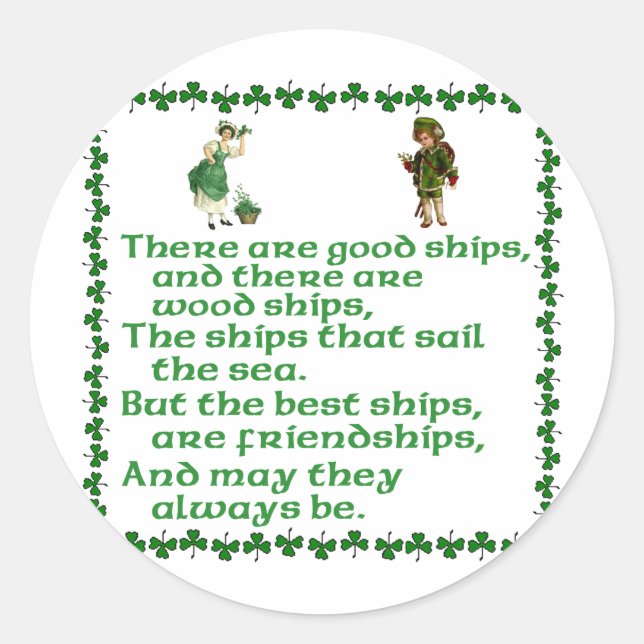 There are good ships. classic round sticker (Front)