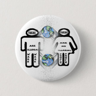 There are Illegal wars, but no illegal people 6 Cm Round Badge
