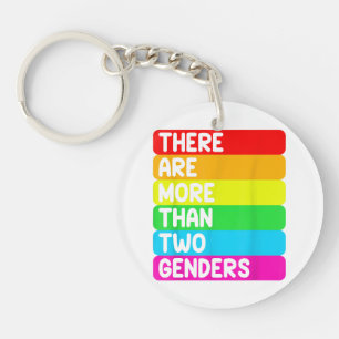 There are more than two sexes of LGBTQ rainbow fla Key Ring