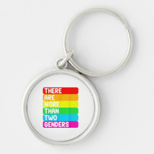 There are more than two sexes of LGBTQ rainbow fla Key Ring