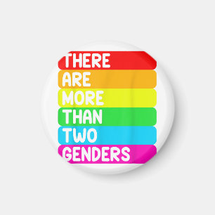 There are more than two sexes of LGBTQ rainbow fla Magnet