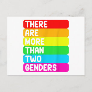 There are more than two sexes of LGBTQ rainbow fla Postcard