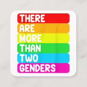 There are more than two sexes of LGBTQ rainbow fla Square Business Card