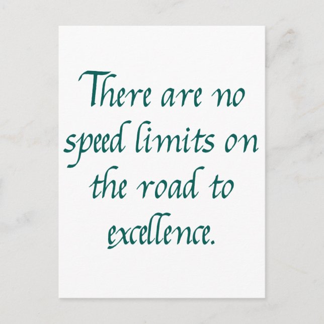 There are no speed limits postcard (Front)