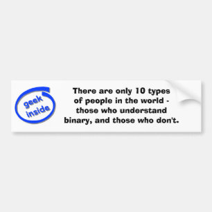 There are only 10 types bumper sticker
