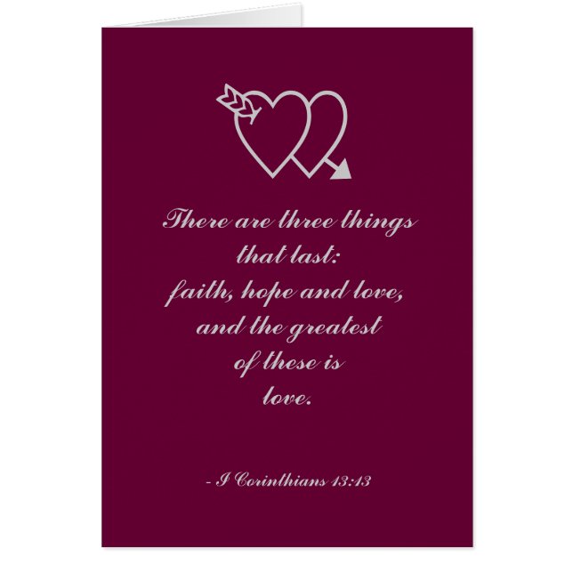There are three things that last: faith, hope a... (Front)
