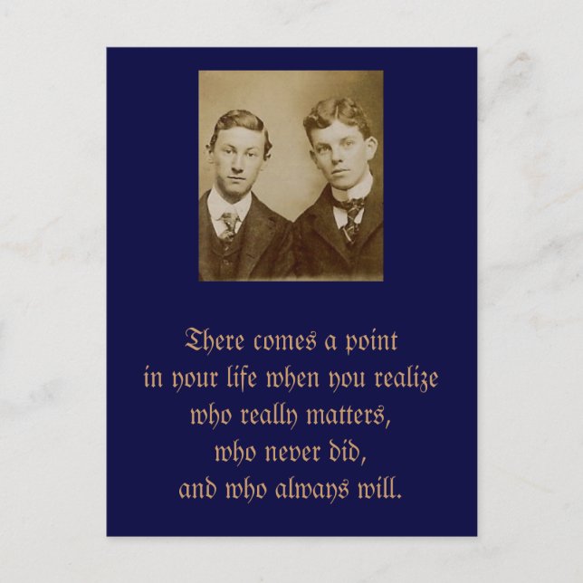 There comes a point in your life when you realise postcard (Front)