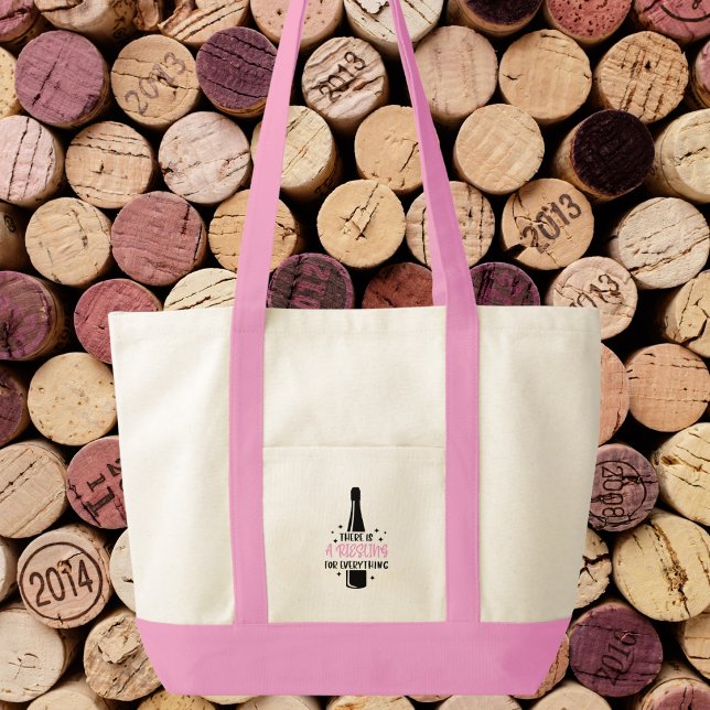 There Is a Riesling for Everything Funny Wine Tote Bag (Creator Uploaded)