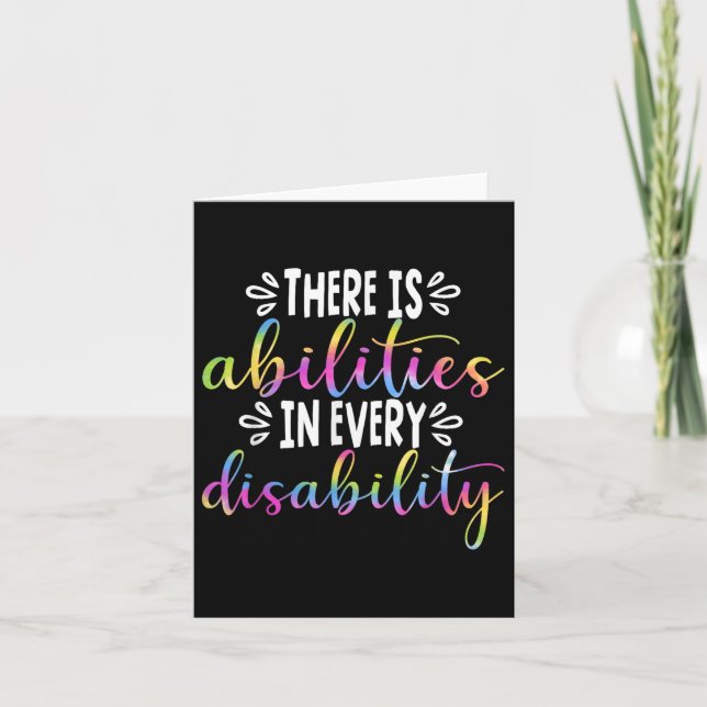 There Is Ability In Every Disability Awareness Spe Card (Front)