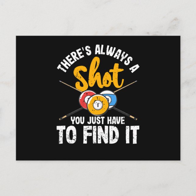 There is always a shot of Funny Billiards Pool Pla Postcard (Front)