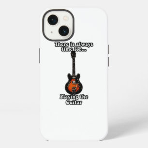 There is always time for playing the guitar. retro iPhone 13 case