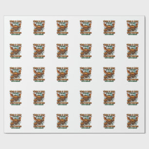 There Is Magic Halloween Monster Pumpkins Bat Wing Wrapping Paper