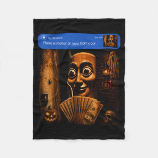 There Is Motion At Front Door Tung Tung Sahur Fleece Blanket