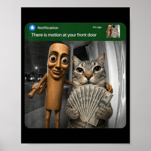 There Is Motion At Front Door Tung Tung Tung Sahur Poster