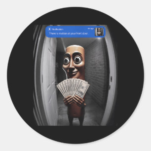 There Is Motion At Front Tung Tung Tung Sahur Meme Classic Round Sticker
