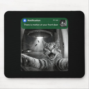 There is Motion at Your Front Door Funny Cat Meme Mouse Pad