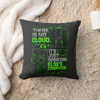 There Is No Cloud Funny Programmer IT Cushion