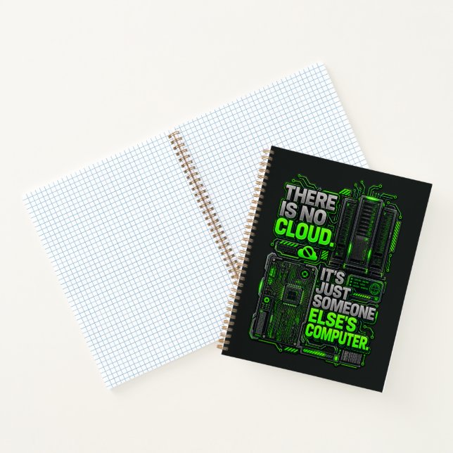 There Is No Cloud Funny Programmer Notebook | Tech (Inside)
